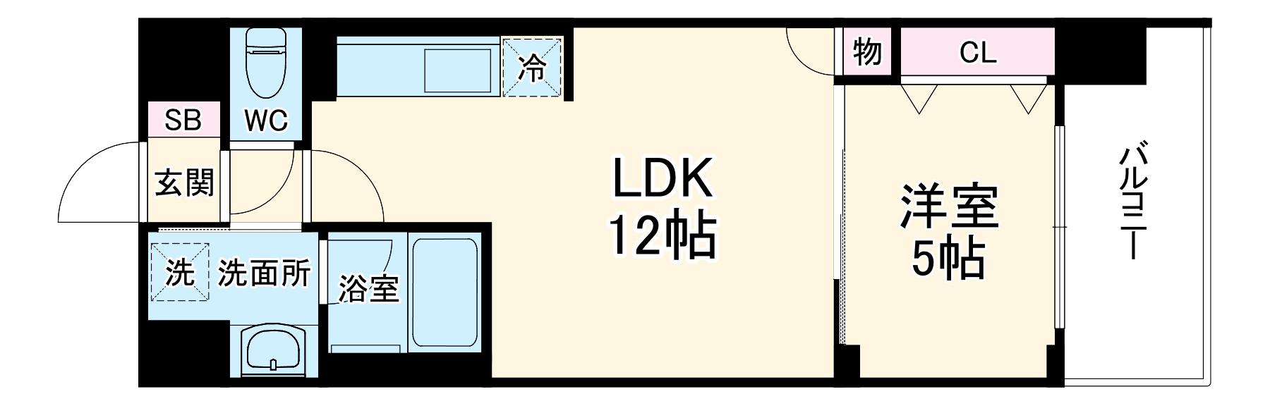 ベラジオ雅び京都三条通(1LDK/2階)の間取り写真