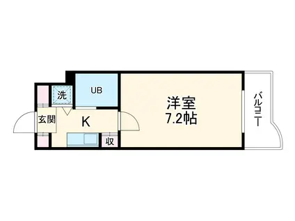 ファーストスプリング(1K/6階)の間取り写真