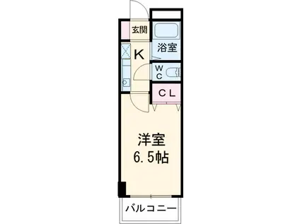 日神パレステージ玉川上水(1K/1階)の間取り写真