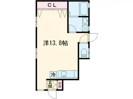 ボナールⅡ(ワンルーム/1階)の間取り写真