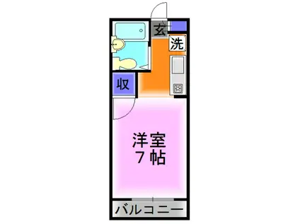 FINE YS(ワンルーム/3階)の間取り写真