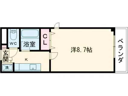COLLECTION沼(1K/3階)の間取り写真