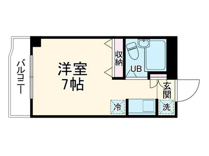 エステート富士見(ワンルーム/3階)の間取り写真