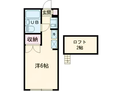 コーポ里美Ⅱ(ワンルーム/1階)の間取り写真