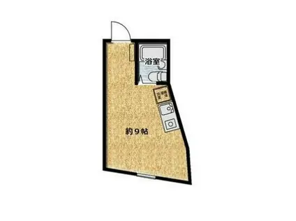 ミキハウス(ワンルーム/1階)の間取り写真