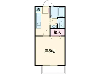 クラージュⅠ(1K/1階)の間取り写真