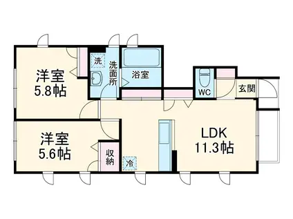 FIORE(2LDK/1階)の間取り写真