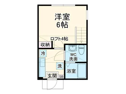 ハイムカノア(1K/1階)の間取り写真