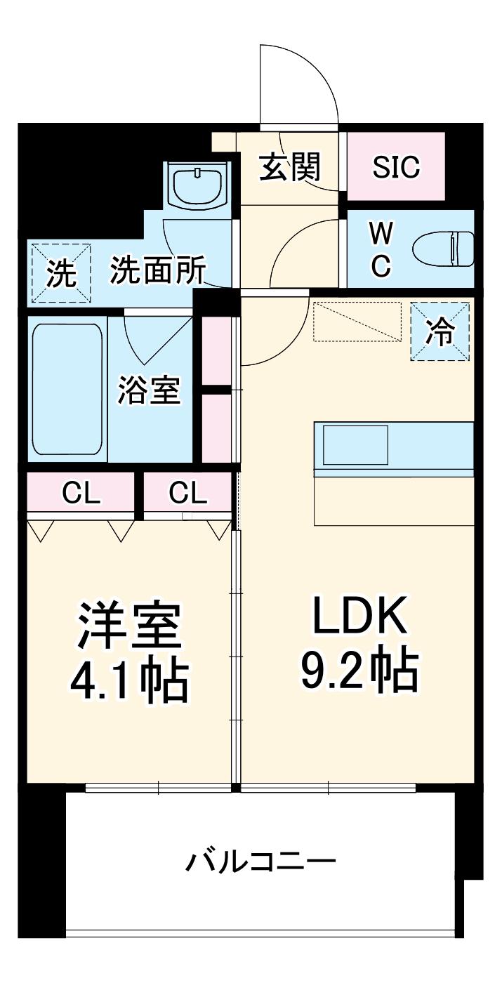 GIOIAALTIRI(1LDK/6階)の間取り写真
