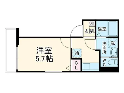 AZALEA COAUT(1K/2階)の間取り写真