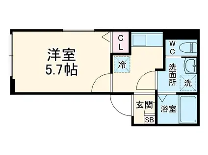 AZALEA COAUT(1K/3階)の間取り写真