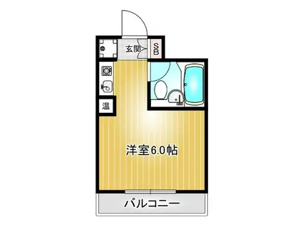 第47プロスパービル(ワンルーム/5階)の間取り写真