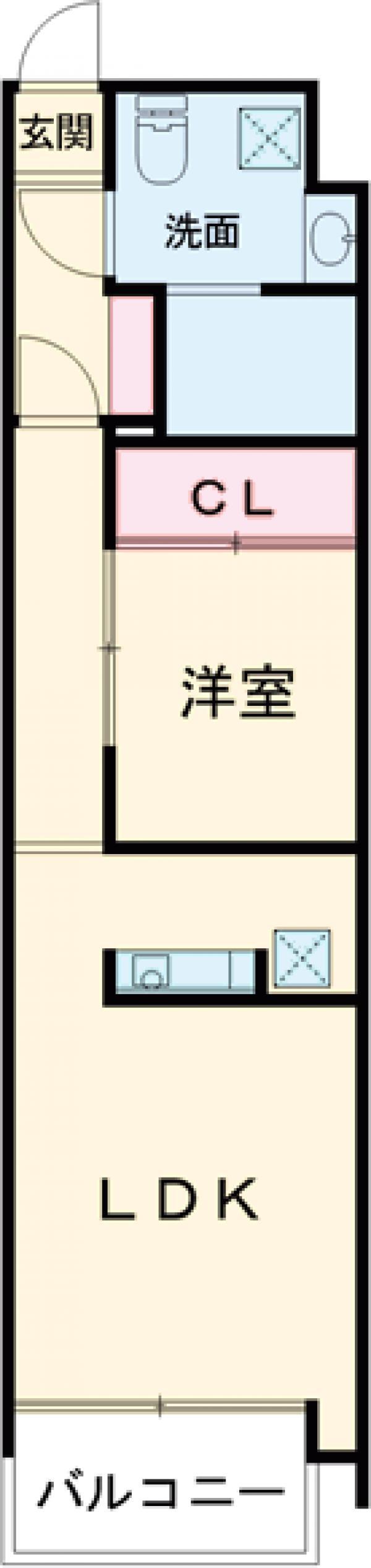 EST LARGO KOMAZAWA 2(1LDK/2階)の間取り写真