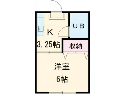 諸星荘(1K/1階)の間取り写真