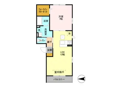 サッビア(1LDK/1階)の間取り写真