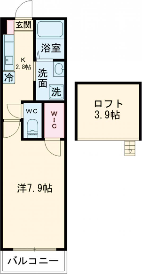 クレイス武蔵関(1K/3階)の間取り写真