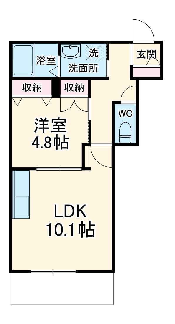 LUMINOUS COURT(1LDK/1階)の間取り写真