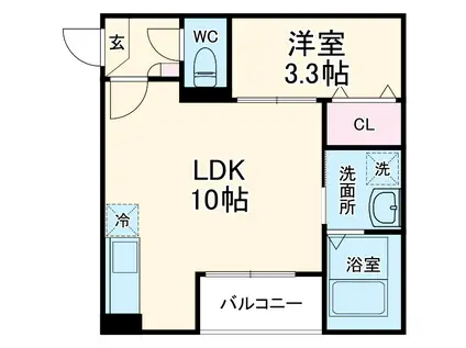 JACK HANAZONOⅠ(1LDK/1階)の間取り写真