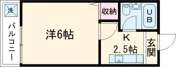 クレール上板橋(1K/1階)の間取り写真