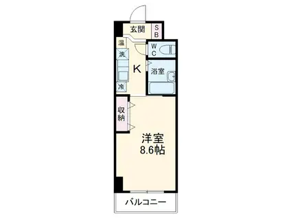 WILLDO稲永(1K/3階)の間取り写真