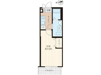 PIANO VILLA 東寺尾(1K/3階)の間取り写真