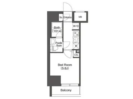 スタイリオフィット溝の口(1K/3階)の間取り写真