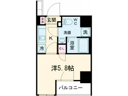 リヴシティ堀切菖蒲園(1K/5階)の間取り写真