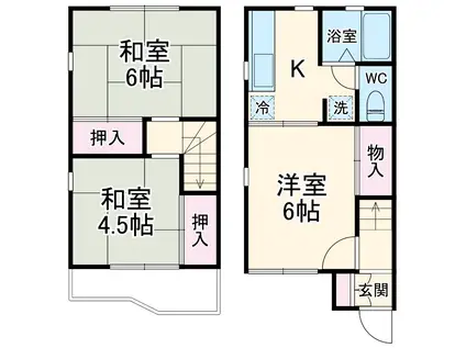 第２タナカグリーンテラス(2LDK)の間取り写真