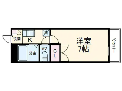 サンライズF&M(1K/5階)の間取り写真