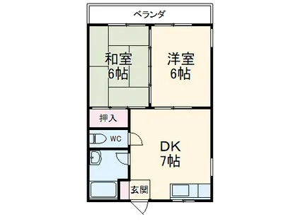 守マンション(2DK/3階)の間取り写真