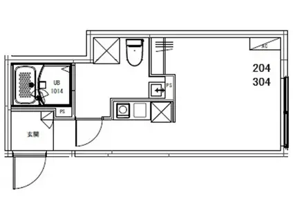 オアシス五反野レジデンス(ワンルーム/3階)の間取り写真