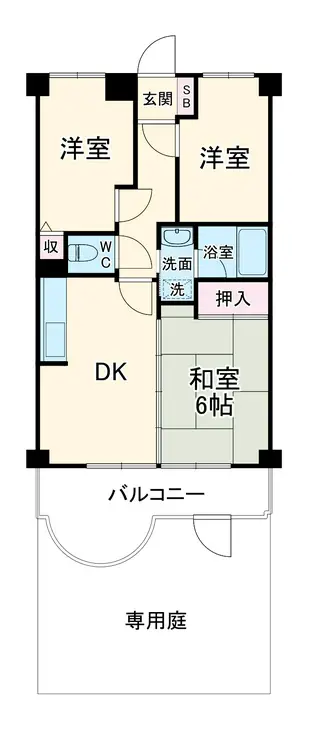 クリオ西浦和弐番館 1階階 間取り