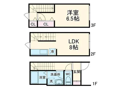 ＭＯＫ−ＴＥＲＲＡＣＥ新松戸(1LDK)の間取り写真