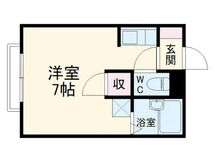 ハイツセラヴィ(ワンルーム/1階)の間取り写真