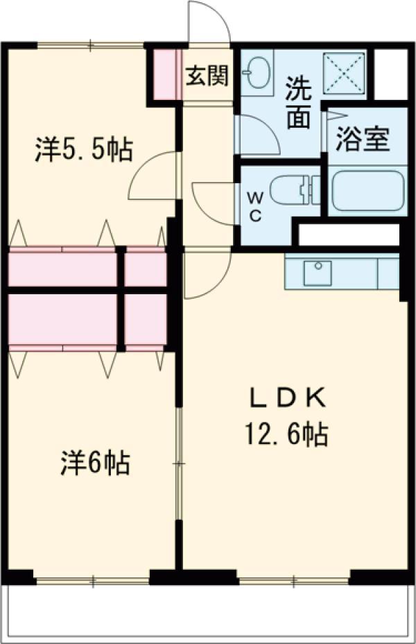ボア・ソルテ2(2LDK/1階)の間取り写真