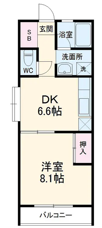 バードタウン8番館 1階階 間取り