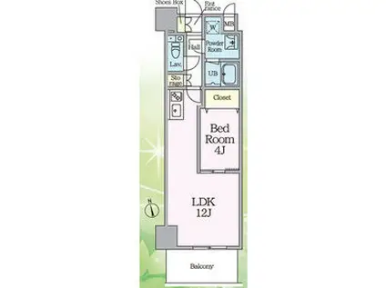 インセンス名駅(1LDK/5階)の間取り写真