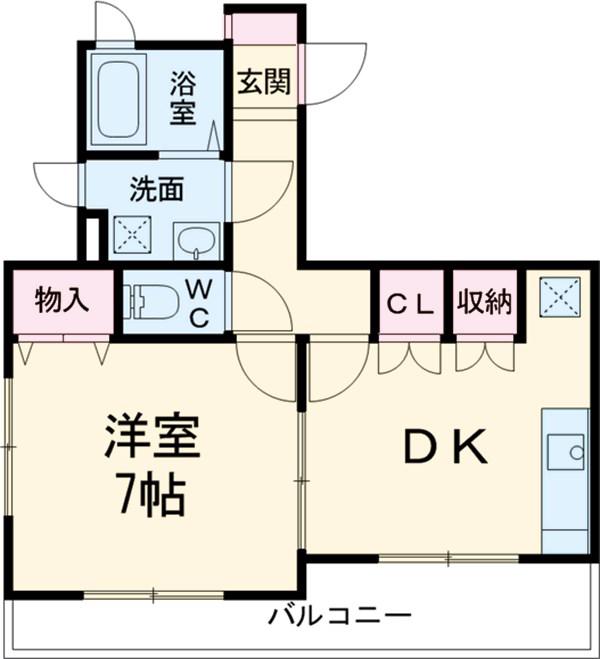 松本マンション(1DK/2階)の間取り写真