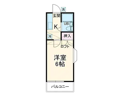 マルベリーヒル(1K/1階)の間取り写真
