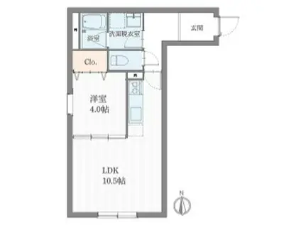 アーキスト タバタ(1LDK/1階)の間取り写真