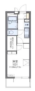 レオパレス友(1K/1階)の間取り写真