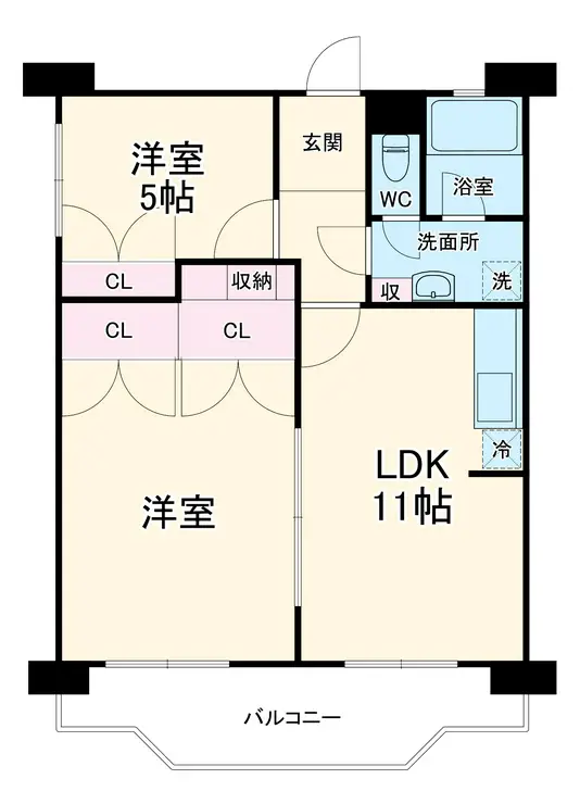 ライフコア東林間 2階階 間取り