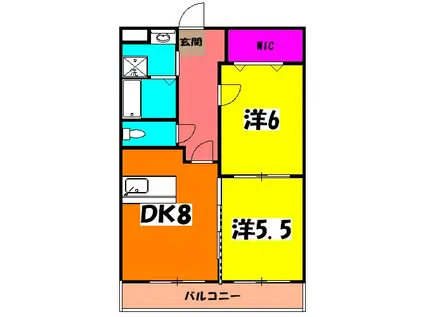アニヴェルセル(1LDK/3階)の間取り写真
