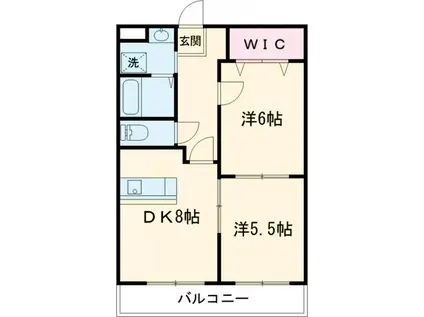 アニヴェルセル(2DK/4階)の間取り写真