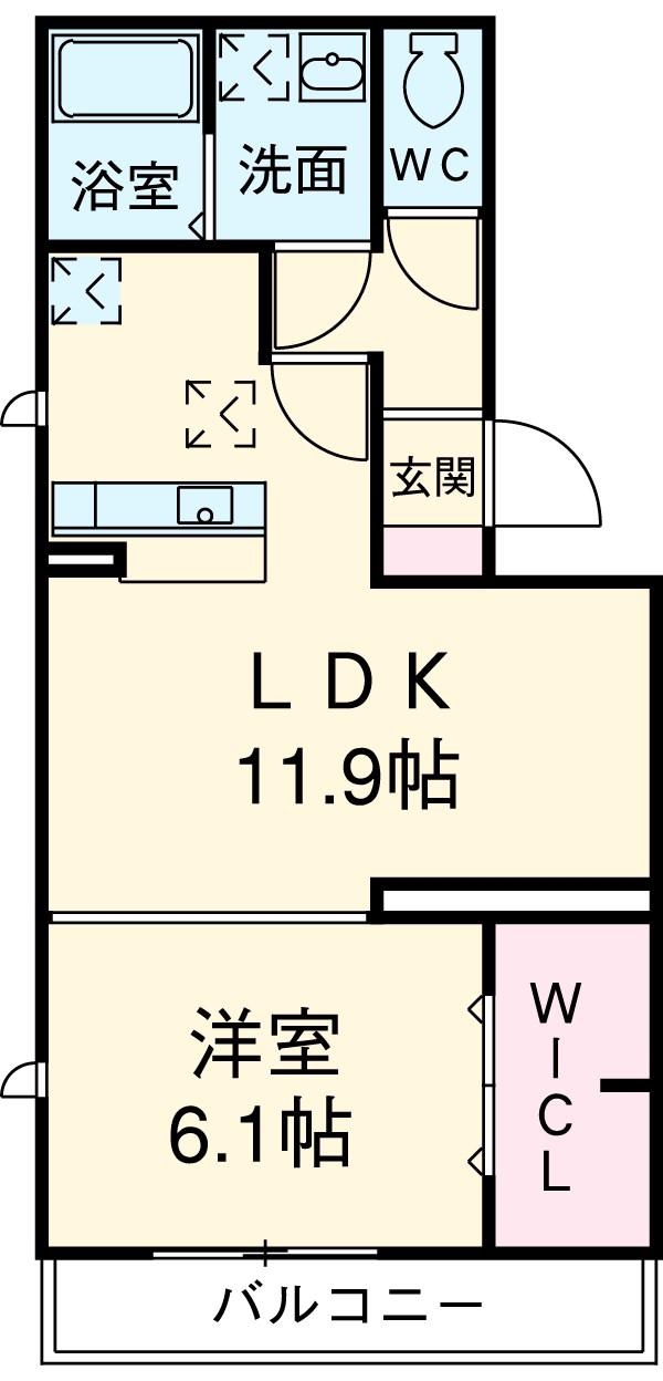 ノールメゾン南流山Ⅰ(1LDK/1階)の間取り写真