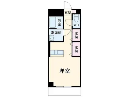 KDレジデンスⅡ(ワンルーム/6階)の間取り写真