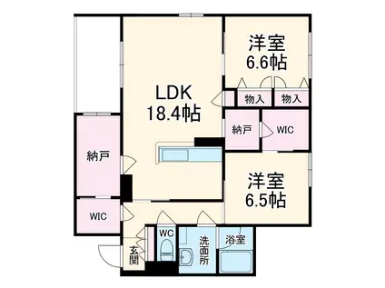 ディライトスクエアクワトロ(3LDK/2階)の間取り写真