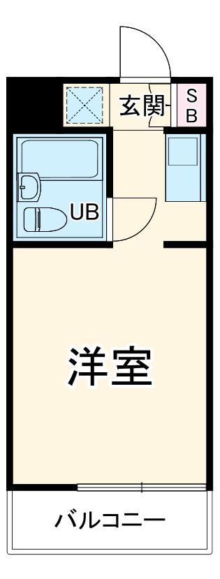 トップ上溝(ワンルーム/3階)の間取り写真