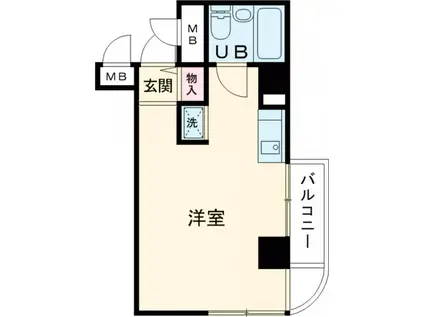 メインステージ西葛西(ワンルーム/3階)の間取り写真