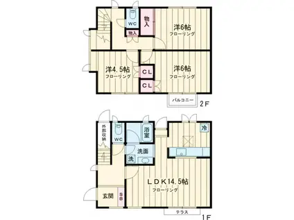 アベニュー浜田山(3LDK)の間取り写真